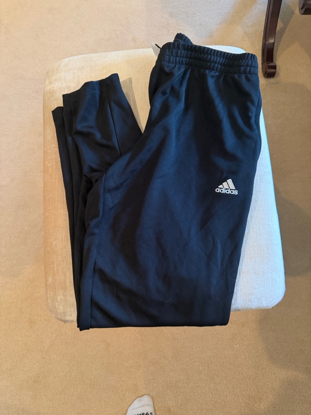 adidas Men  Black Track Joggers with Logo